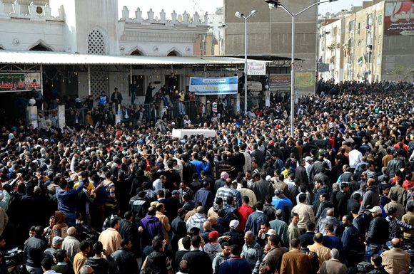 Funerale per i morti a Port Said di sabato 27 Gennaio 2012